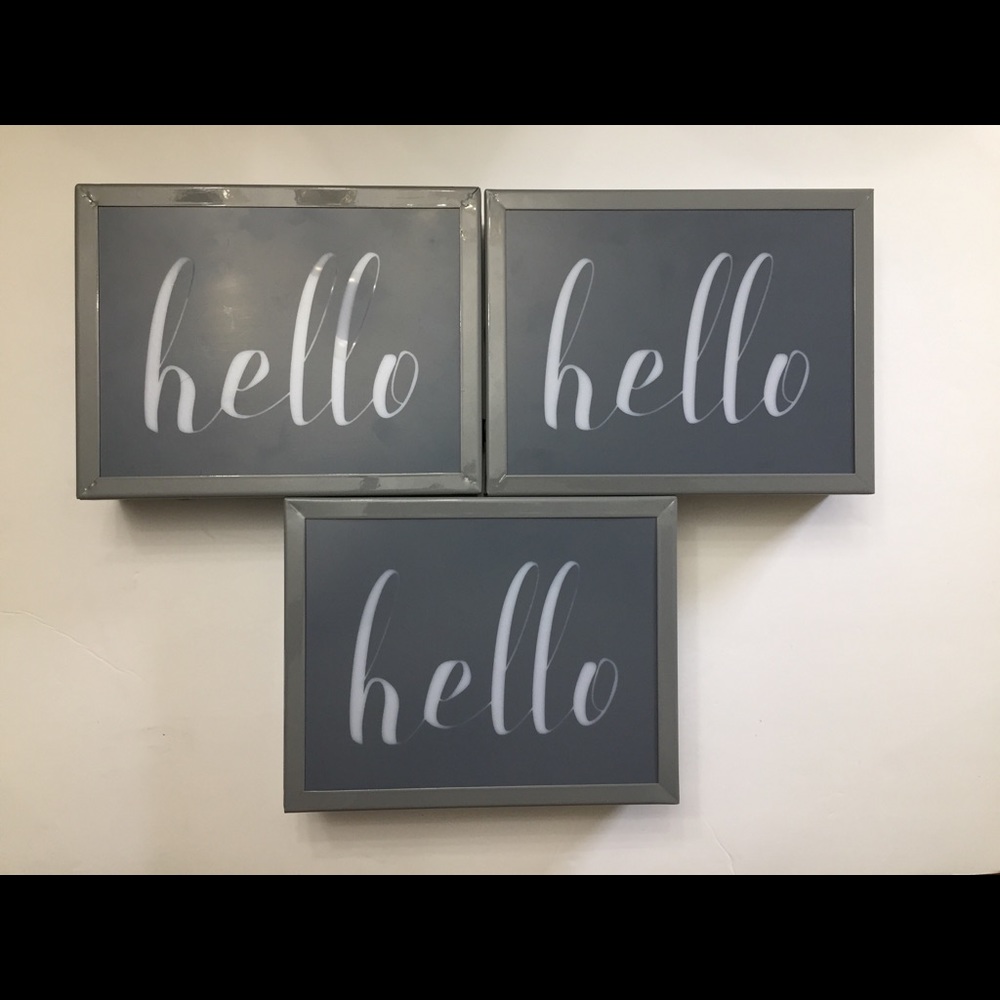 ALL (3) Hello Light Boxes